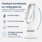 Bladeless Fan Swing Wit - Verkoelen en Verwarmen