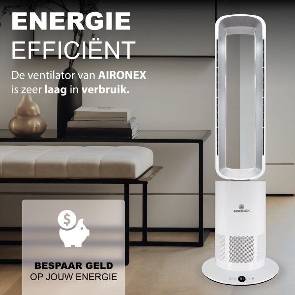 Aironex Bladloze Ventilator - Energiezuinige Luchtkoeler