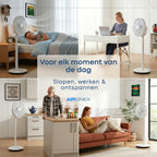 Aironex Ventilator - Stille Statiefventilator met 26 snelheden
