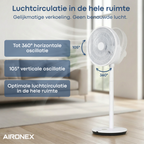 Aironex Ventilator - Stille Statiefventilator met 26 snelheden