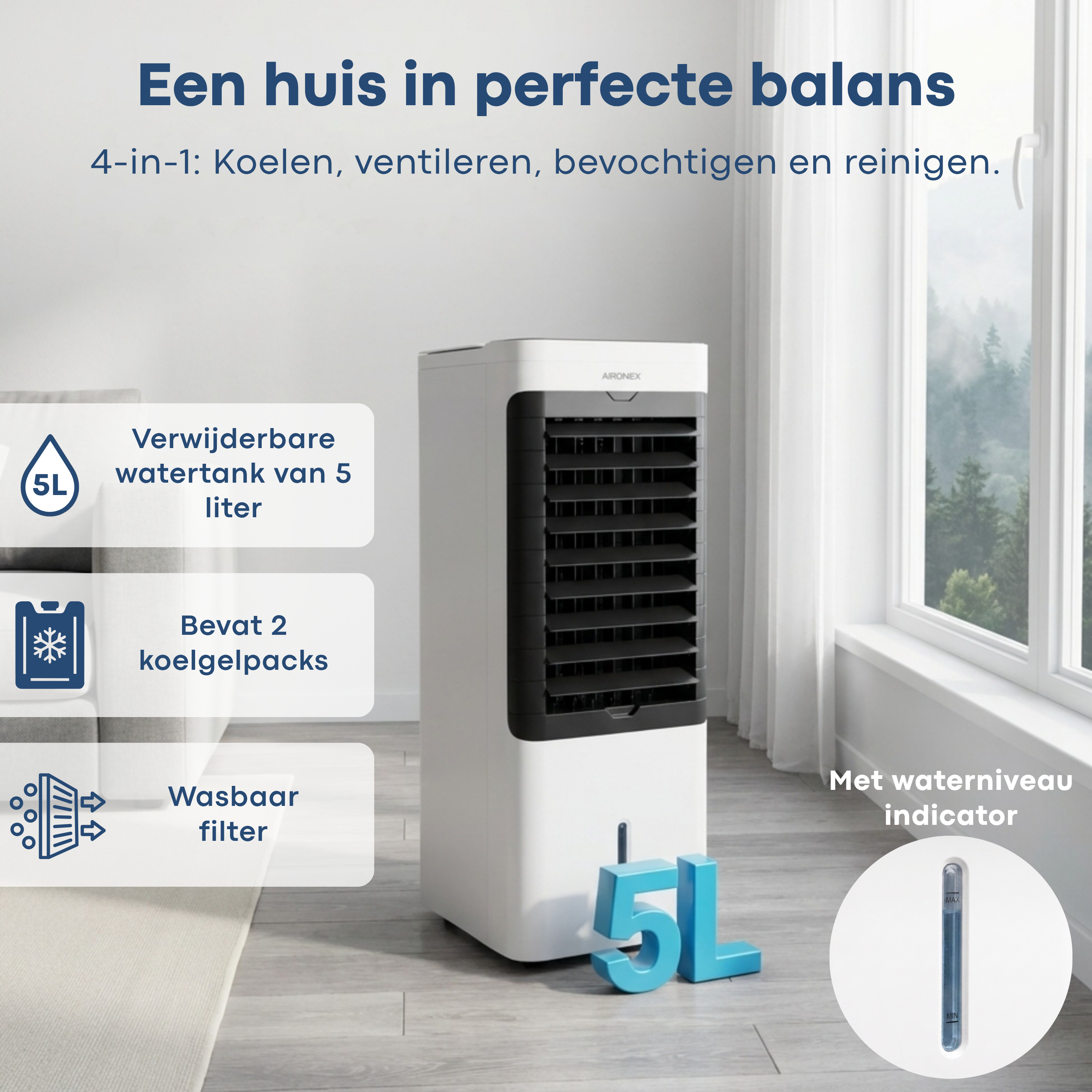 Aironex Aircooler / Luchtkoeler – 5L Watertank