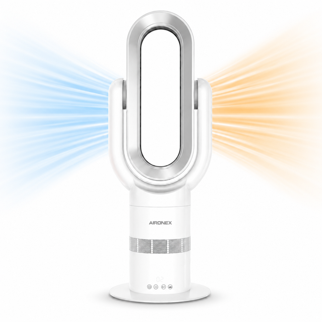 Bladeless Fan Swing Wit - Verkoelen en Verwarmen