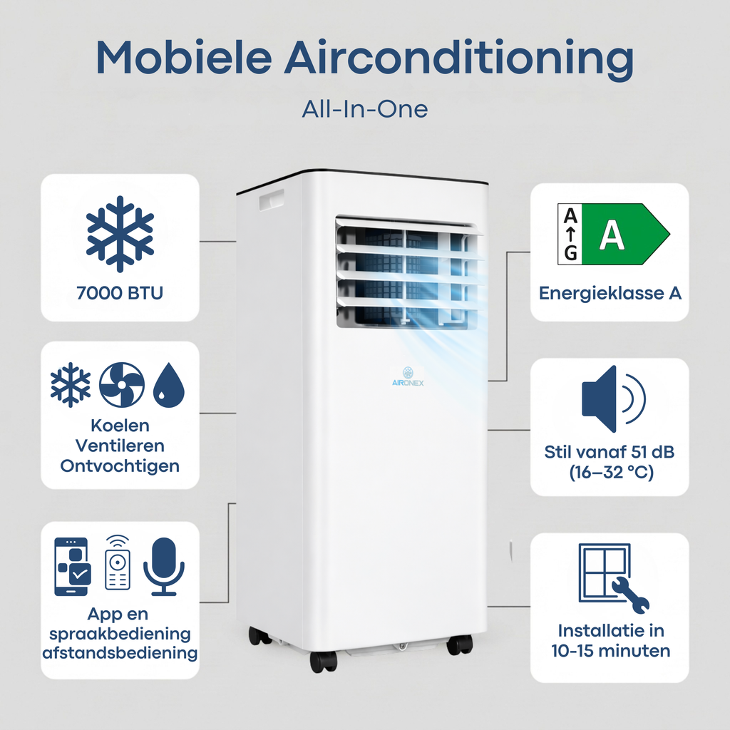Mobiele Airco Aironex 7000 BTU