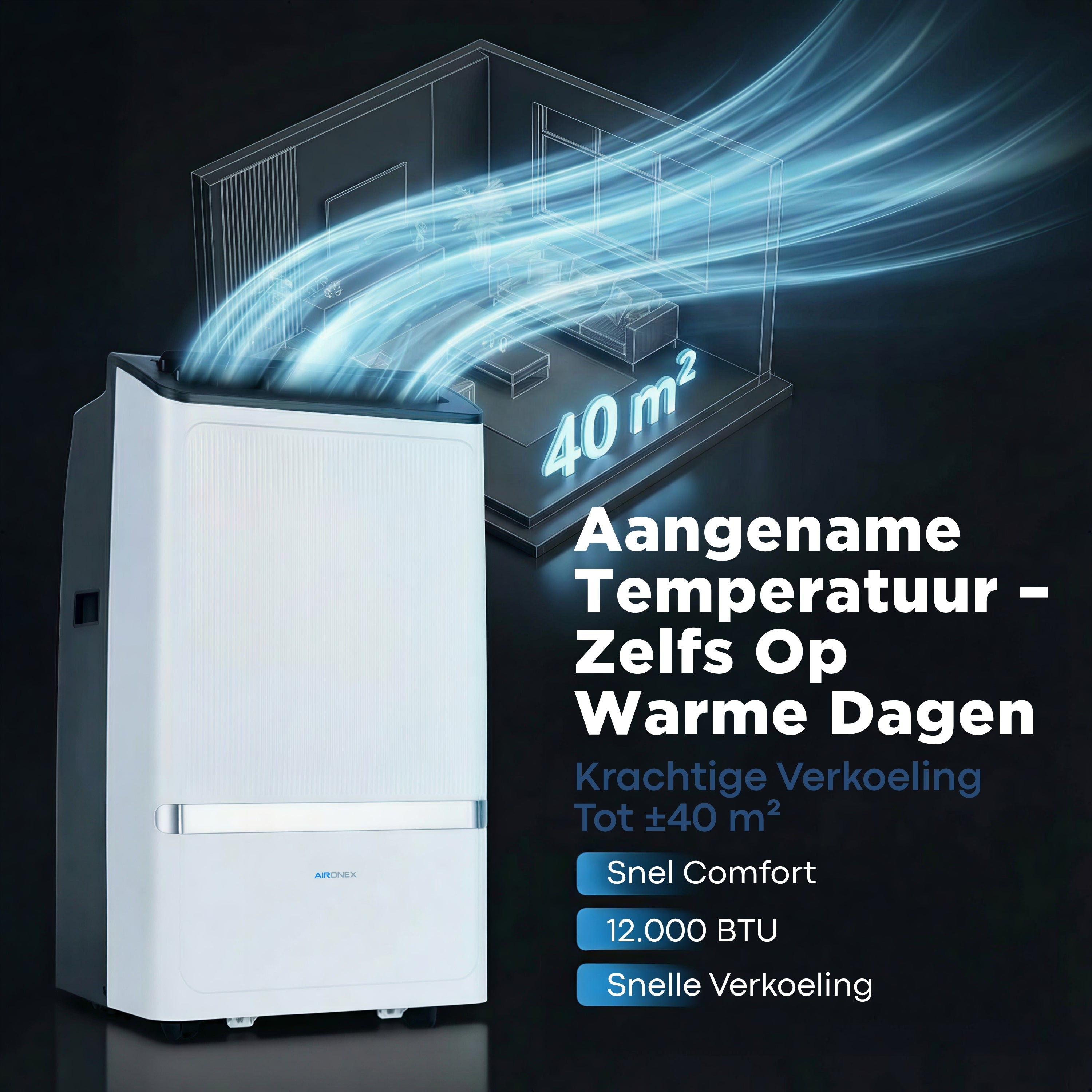 Mobiele Airco Aironex 12000 BTU