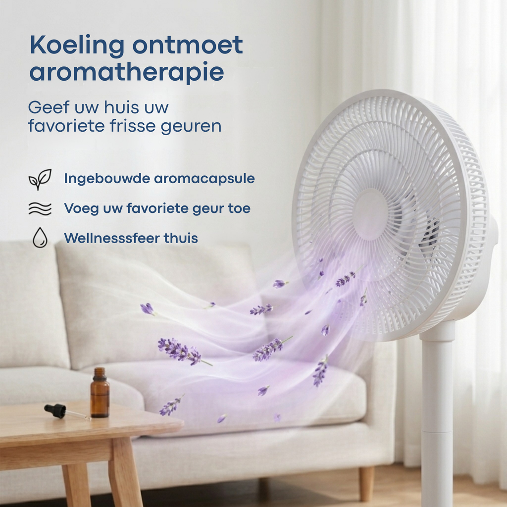 Aironex Ventilator - Stille Statiefventilator met 26 snelheden