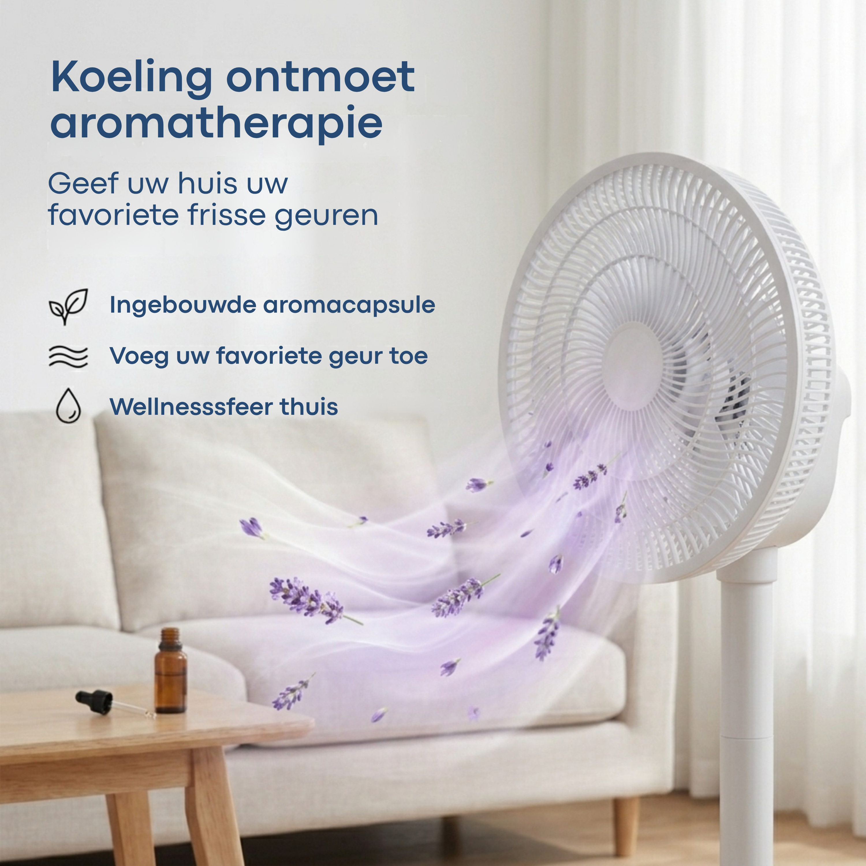Aironex Ventilator - Stille Statiefventilator met 26 snelheden