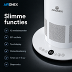 Aironex Bladloze Ventilator - Energiezuinige Luchtkoeler - Met Wifi