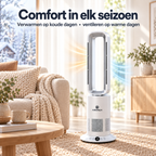 Aironex Bladloze Ventilator - Energiezuinige Luchtkoeler - Met Wifi